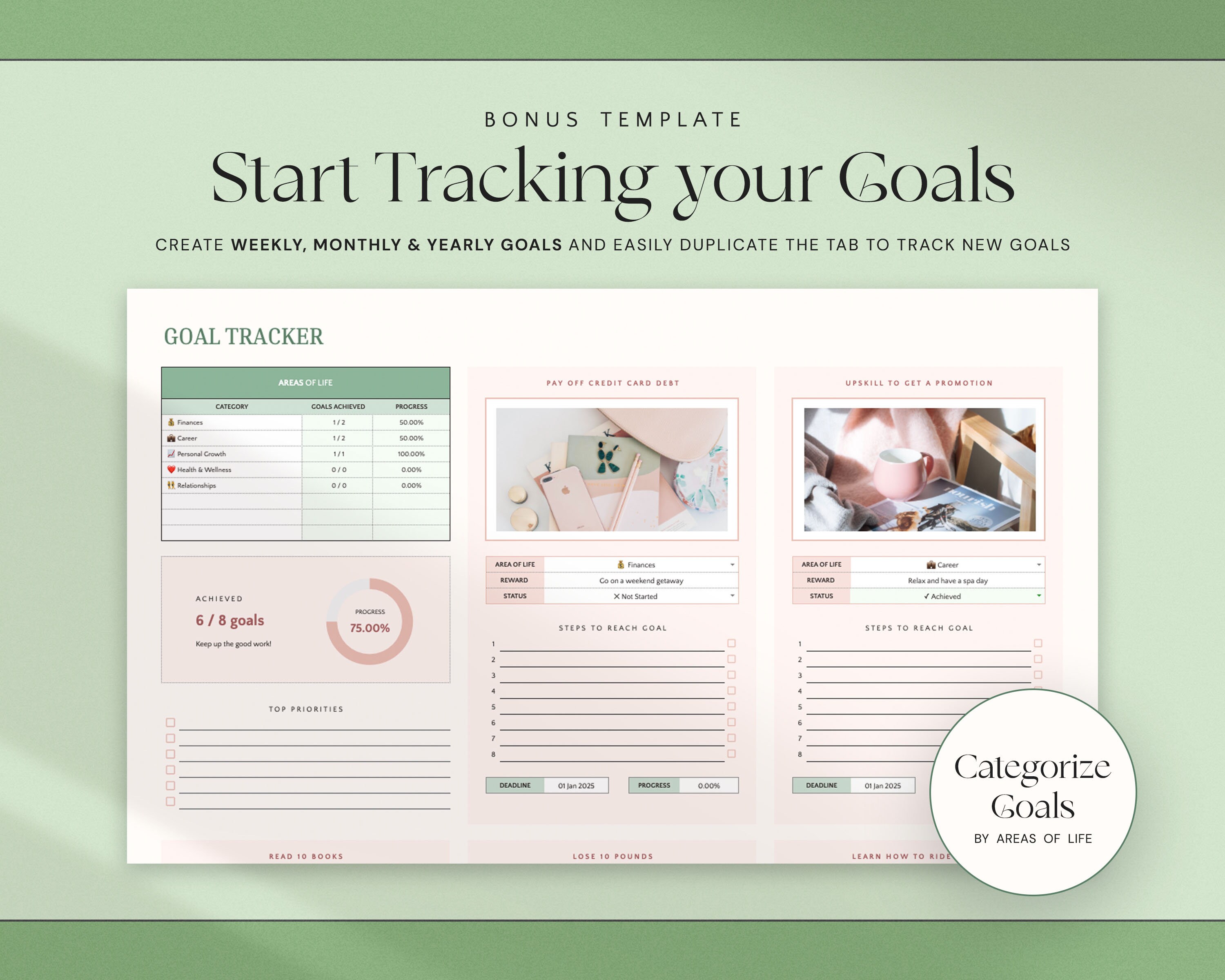 Goal tracker preview